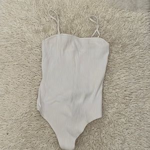 Wilfred Free Ribbed Bodysuit in White